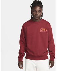 Nike - Club Fleece Long-sleeve Crew-neck Sweatshirt - Lyst