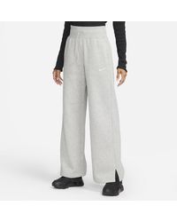 Nike Sportswear Phoenix Fleece High-waisted Wide-leg Sweatpants in Brown | Lyst