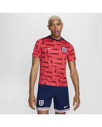 Nike - England Academy Pro Dri-fit Football Pre-match Short-sleeve Top Polyester - Lyst