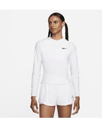 Nike - Court Advantage Dri-fit Tennistussenlaag Met Korte Rits - Lyst
