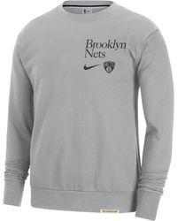 Nike - Brooklyn Nets Standard Issue Nba-sweatshirt Met Ronde Hals En Dri-fit - Lyst