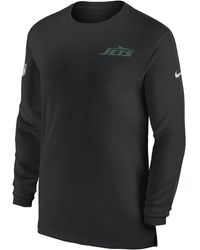 Nike - New York Jets Sideline Coach Dri-fit Nfl Long-sleeve Top - Lyst