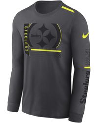 Youth Pittsburgh Steelers Nike Khaki 2019 Salute to Service Performance Long  Sleeve T-Shirt