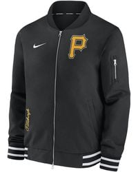 Nike - Pittsburgh Pirates Authentic Collection Mlb Full-zip Bomber Jacket - Lyst