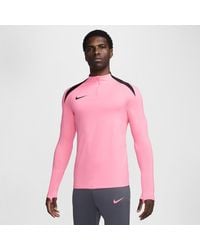 Nike - Maglia da calcio per allenamento con zip a metà lunghezza dri-fit strike - Lyst