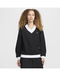 Nike - Sportswear Essential Loose Uv Woven Long-Sleeve V-Neck Top - Lyst