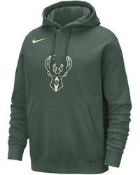 Nike - Milwaukee Bucks Club Nba Pullover Hoodie Cotton/polyester - Lyst