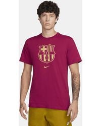 Nike - T-shirt da calcio fc barcelona crest - Lyst