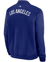 Nike Los Angeles Dodgers Authentic Collection Mlb Full-zip Bomber