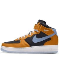 Nike - Air Force 1 Mid By You Custom Shoes Leather - Lyst