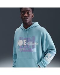 Nike - Club Oversized French Terry Pullover Hoodie - Lyst