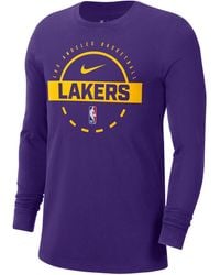 Nike - Los Angeles Lakers Nba Practice Long-Sleeve T-Shirt - Lyst