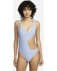 Nike - Swim Cut-out One-piece Swimsuit Polyester - Lyst