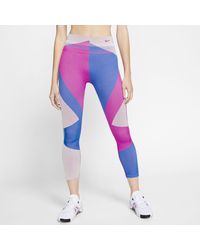 Nike Sculpt Icon Clash Seamless 7/8 Training Tights - Pink