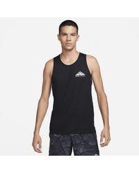 Nike Drifit Touch Tailwind Tank in Green for Men