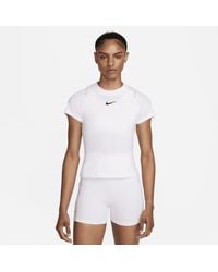 Nike - Court Advantage Dri-fit Short-sleeve Tennis Top Polyester - Lyst