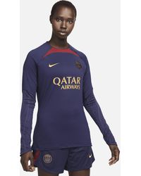 Nike - Paris Saint-germain Strike Dri-fit Crew-neck Football Drill Top Polyester - Lyst