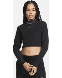 Nike - Sportswear Phoenix Plush Slim Mock-neck Long-sleeve Cropped Cozy Fleece Top - Lyst