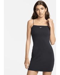 Nike - Sportswear Chill Knit Tight Mini-rib Cami Dress Polyester - Lyst