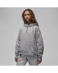 Nike - Felpa pullover in fleece blank con cappuccio jordan - Lyst