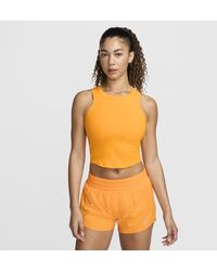 Nike - One Fitted Dri-fit Cropped Tank Top - Lyst