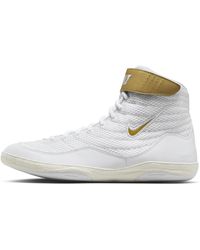 nike inflict 3 white and gold
