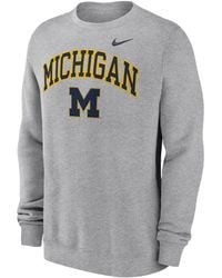 Nike - Michigan Arch College Pullover Crew - Lyst