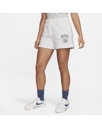 Nike - Sportswear Club Fleece Mid-rise Graphic Shorts - Lyst