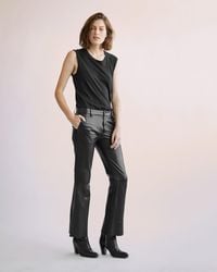 female leather trousers