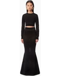 Nina Ricci - Cropped Top With Tonal Stripe - Lyst