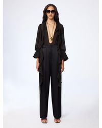 Nina Ricci - Wide-Leg Crepe Satin Pants - Lyst