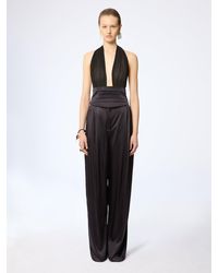 Nina Ricci - V-Neck Silk Blouse With Bow Detail - Lyst