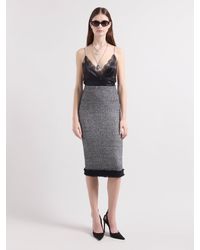 Nina Ricci - Tweed Midi Skirt - Lyst