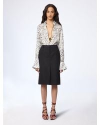 Nina Ricci - Polka Dot Satin Shirt With Bell Cuffs - Lyst