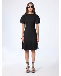 Nina Ricci - Midi Peplum Dress - Lyst