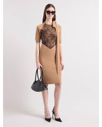 Nina Ricci - Camel Cashmere Midi Dress - Lyst