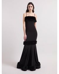 Nina Ricci - Faux Fur Maxi Dress - Lyst