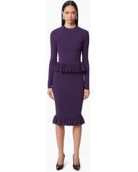 Nina Ricci - Midi Skirt With Ruffled Peplum - Lyst