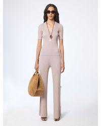Nina Ricci - Blush V-Neck Knit Top - Lyst