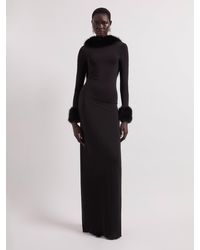 Nina Ricci - Faux Fur Open Back Dress - Lyst