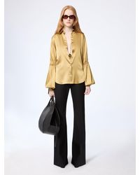 Nina Ricci - Silk Satin Shirt With Bow Details - Lyst