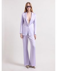 Nina Ricci - Flared Crepe Satin Pants - Lyst