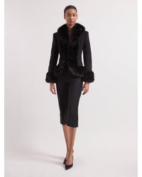 Nina Ricci - Faux Fur Short Coat - Lyst