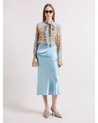 Nina Ricci - Ice Asymmetrical Satin Skirt - Lyst