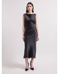 Nina Ricci - Asymmetrical Satin Dress - Lyst