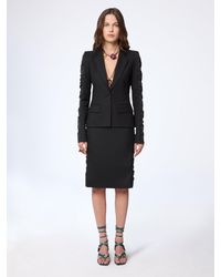 Nina Ricci - Wool Gabardine Blazer With Ruffled Sleeves - Lyst