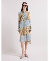 Nina Ricci - Leopard And Polka Dots Shirt Dress - Lyst