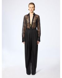 Nina Ricci - See-Through Sequins Shirt With Bell Cuffs - Lyst