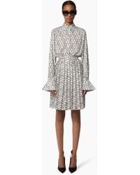 Nina Ricci - Logo-Print Satin Skirt - Lyst
