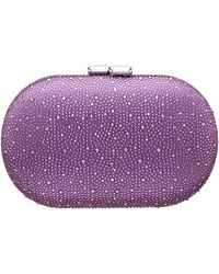 Nina - Dally-violet allover Crystal Oval Minaudiere - Lyst